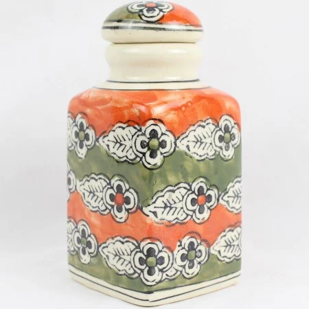 Vintage Indian Ceramic Pickle Jar